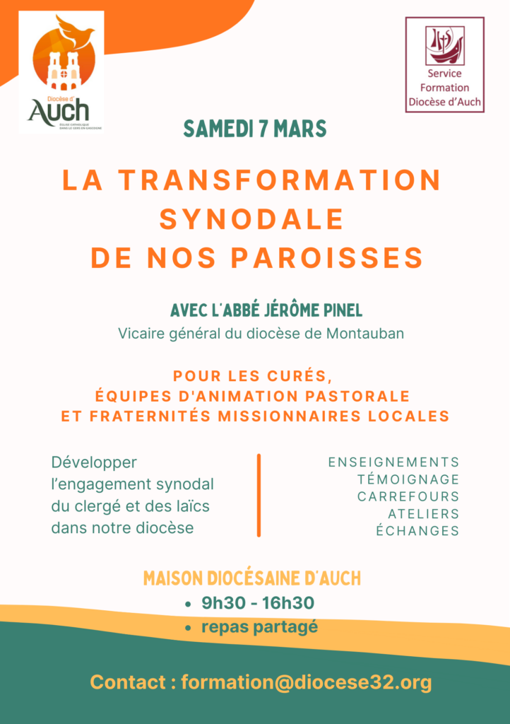 Transformation synodale de nos paroisses – Samedi 7 mars